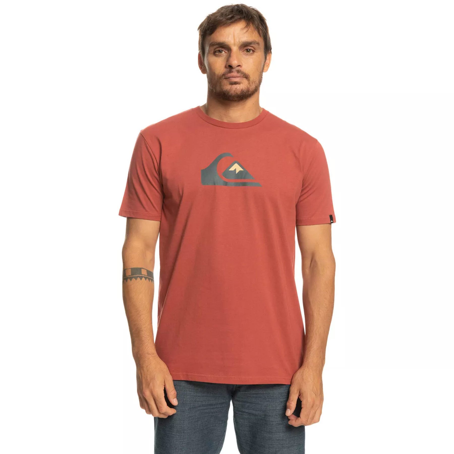 Quiksilver Comp Logo Erkek Tişört S - Kiremit