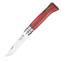 Opinel No 8 Lamine Birch Özel Seri Paslanmaz Bıçak (Kırmızı)