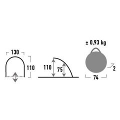 High Peak Palma Tek Kişilik Plaj Tentesi 1 KISI - Mavi/Gri