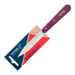 Opinel Essential No:113 Paslanmaz Çelik Tırtıklı Soyma Bıçağı Mor