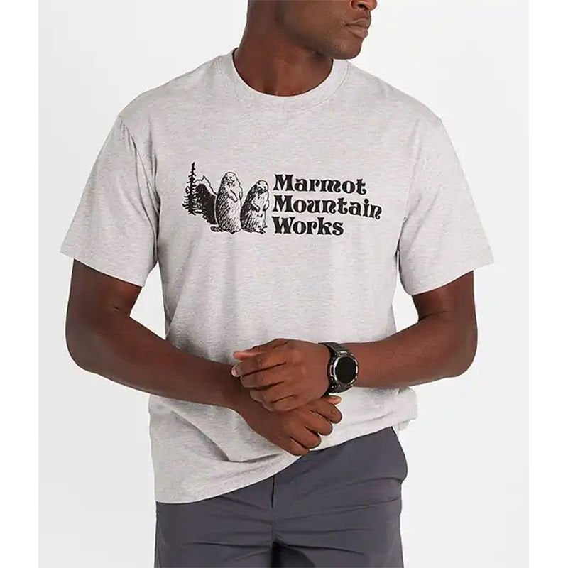 Marmot MMW Erkek Tişört M - Açık Gri