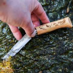 Opinel Inox No 08  Alpine Macera Yürüyüş Desenli Paslanmaz Çelik Çakı