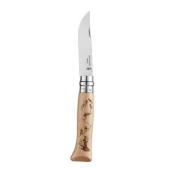 Opinel Inox No 08  Alpine Macera Yürüyüş Desenli Paslanmaz Çelik Çakı