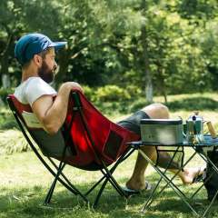 NatureHike Katlanabilir Kamp Sandalyesi Kırmızı