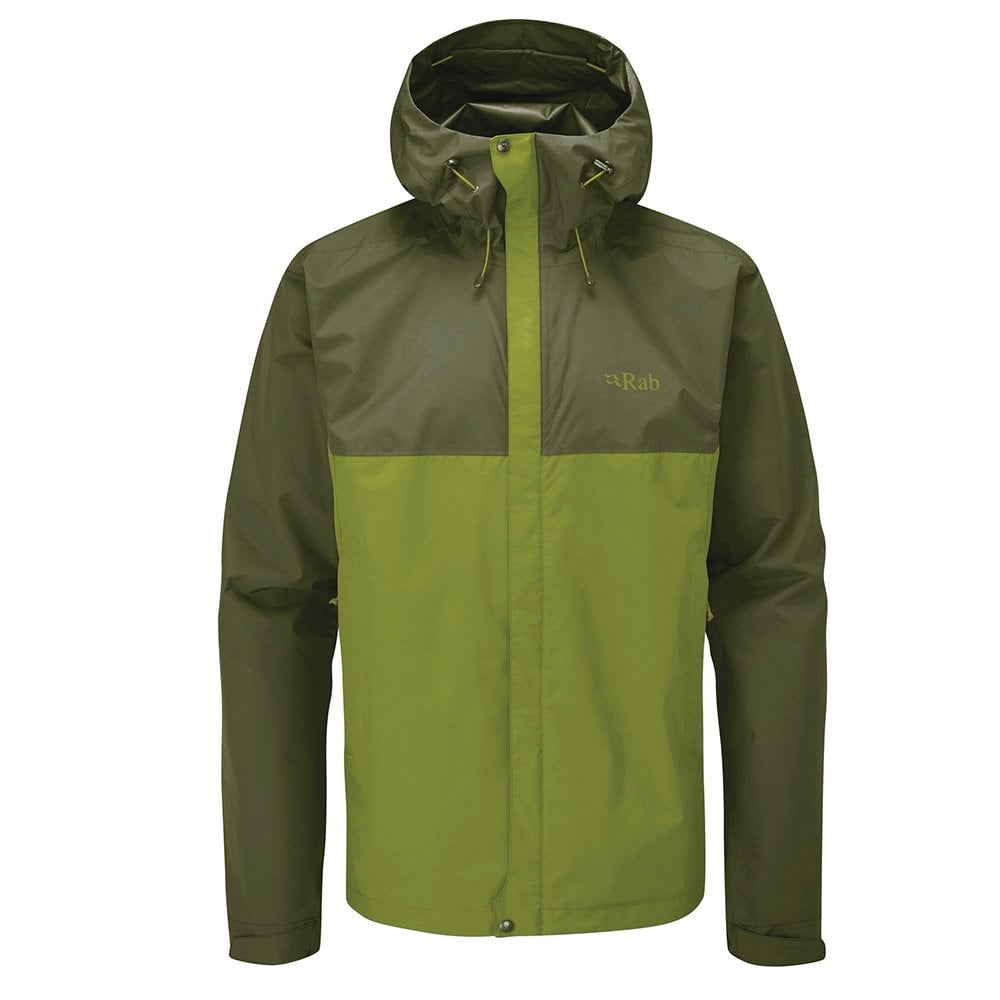 Rab Downpour Eco  Su Geçirmez Erkek Ceket L - Haki/Yeşil
