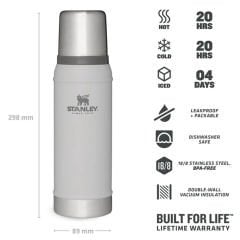 Stanley Klasik Vakumlu Paslanmaz Çelik Termos 0.75 LT 0,75 LT - Koyu Beyaz