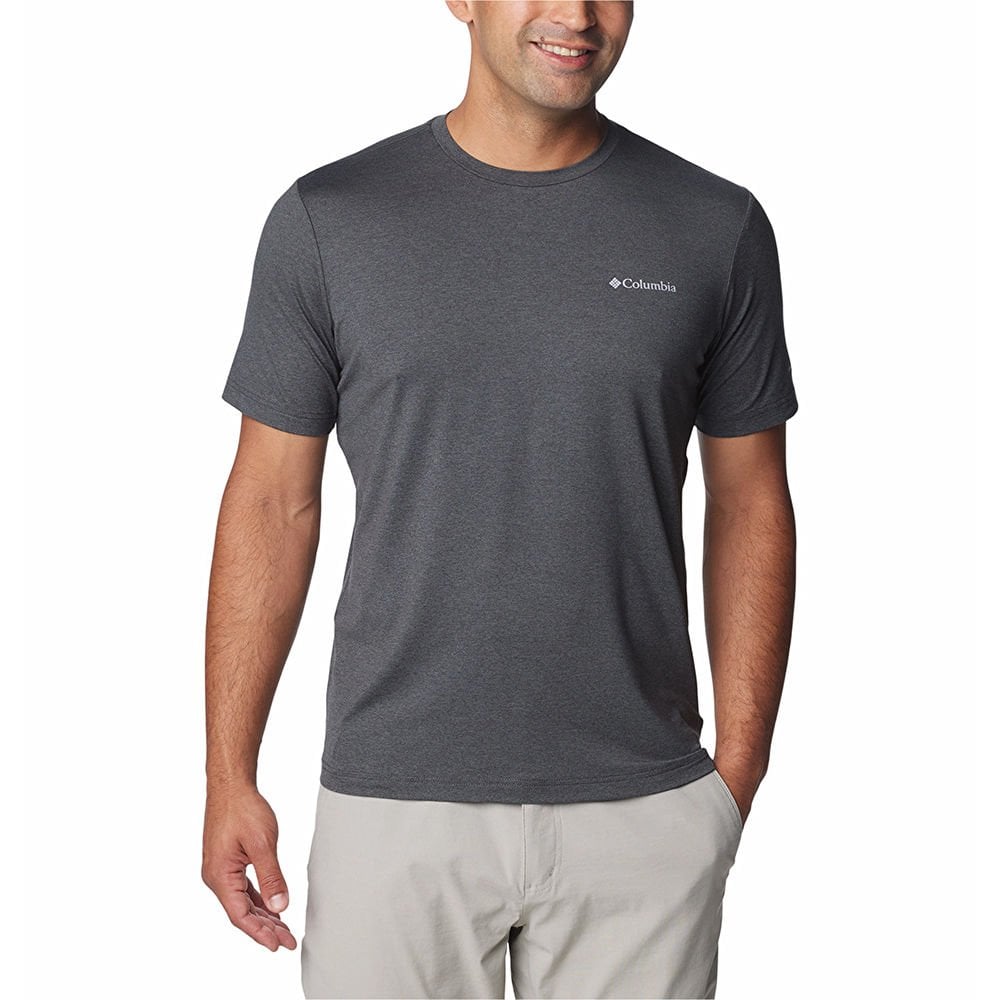 Columbia Tech Trail Crew Neck II Erkek Tişört S - Gri